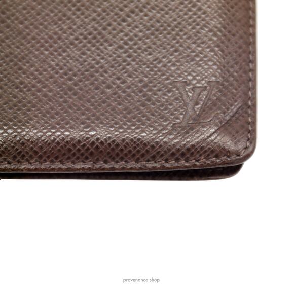🔴 Louis Vuitton Brazza Long Wallet - Grizzli Taiga Leather - Picture 5 of 7